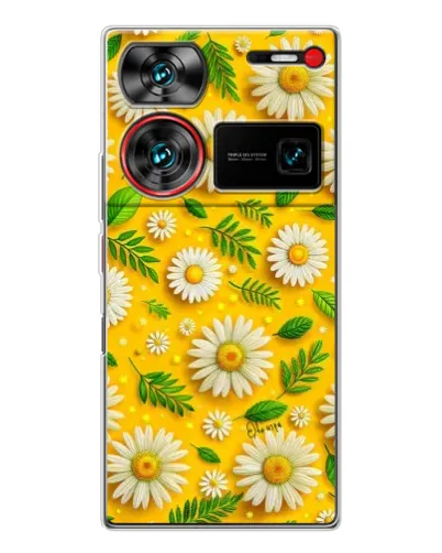 Чехол для ZTE Nubia Z60 Ultra с картинкой «Ромашковое солнце» Чехол для ZTE Nubia Z60 Ultra с картинкой «Ромашковое солнце»