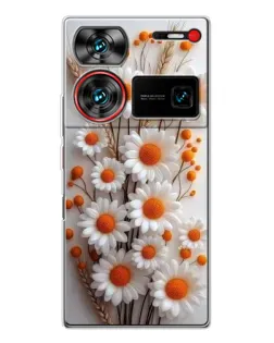 Чехол для ZTE Nubia Z60 Ultra с картинкой «Белые сухоцветы» Чехол для ZTE Nubia Z60 Ultra с картинкой «Белые сухоцветы»