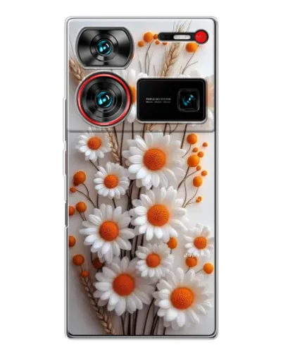 Чехол для ZTE Nubia Z60 Ultra с картинкой «Белые сухоцветы» Чехол для ZTE Nubia Z60 Ultra с картинкой «Белые сухоцветы»