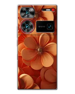Чехол для ZTE Nubia Z60 Ultra с картинкой «Оранжевый макро цветок» Чехол для ZTE Nubia Z60 Ultra с картинкой «Оранжевый макро цветок»
