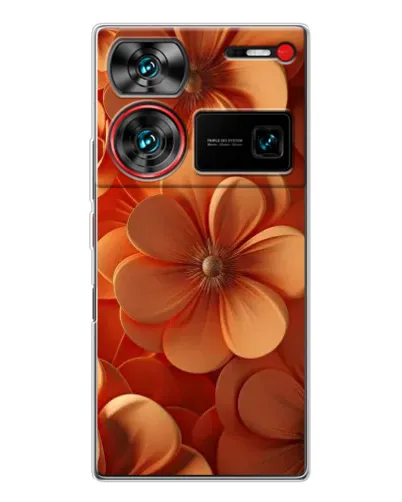 Чехол для ZTE Nubia Z60 Ultra с картинкой «Оранжевый макро цветок» Чехол для ZTE Nubia Z60 Ultra с картинкой «Оранжевый макро цветок»