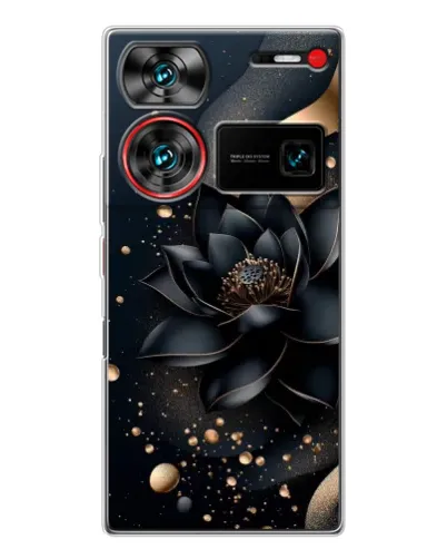 Чехол для ZTE Nubia Z60 Ultra с картинкой «Черный лотос» Чехол для ZTE Nubia Z60 Ultra с картинкой «Черный лотос»