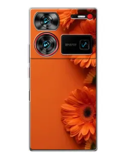 Чехол для ZTE Nubia Z60 Ultra с картинкой «Оранжевые герберы» Чехол для ZTE Nubia Z60 Ultra с картинкой «Оранжевые герберы»
