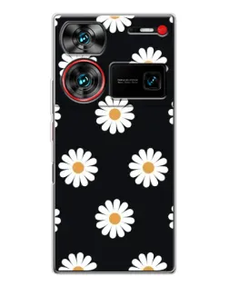 Чехол для ZTE Nubia Z60 Ultra с картинкой «Ромашки на черном» Чехол для ZTE Nubia Z60 Ultra с картинкой «Ромашки на черном»