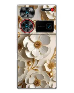 Чехол для ZTE Nubia Z60 Ultra с картинкой «Белие бумажние цвети» Чехол для ZTE Nubia Z60 Ultra с картинкой «Белие бумажние цвети»