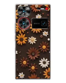 Чехол для ZTE Nubia Z60 Ultra с картинкой «Узор из маленьких подсолнухов» Чехол для ZTE Nubia Z60 Ultra с картинкой «Узор из маленьких подсолнухов»