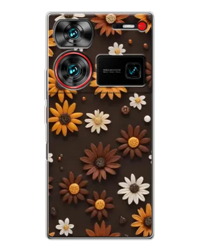 Чехол для ZTE Nubia Z60 Ultra с картинкой «Узор из маленьких подсолнухов» Чехол для ZTE Nubia Z60 Ultra с картинкой «Узор из маленьких подсолнухов»