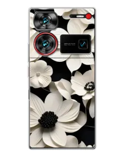 Чехол для ZTE Nubia Z60 Ultra с картинкой «Объемные белые цветы» Чехол для ZTE Nubia Z60 Ultra с картинкой «Объемные белые цветы»