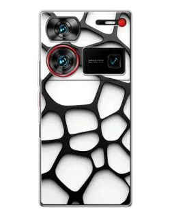 Чехол для ZTE Nubia Z60 Ultra с картинкой «Белая объемная сетка» Чехол для ZTE Nubia Z60 Ultra с картинкой «Белая объемная сетка»