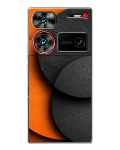 Чехол для ZTE Nubia Z60 Ultra с картинкой «Геометрия оранжевых кругов» Чехол для ZTE Nubia Z60 Ultra с картинкой «Геометрия оранжевых кругов»