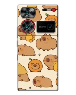 Чехол для ZTE Nubia Z60 Ultra с картинкой «Капибары с апельсинами» Чехол для ZTE Nubia Z60 Ultra с картинкой «Капибары с апельсинами»