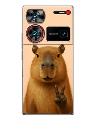 Чехол для ZTE Nubia Z60 Ultra с картинкой «Капибара виктория»