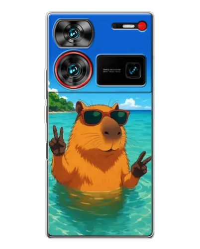 Чехол для ZTE Nubia Z60 Ultra с картинкой «Морская капибара»