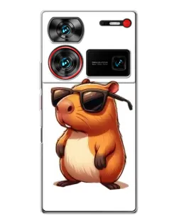 Чехол для ZTE Nubia Z60 Ultra с картинкой «Капибара в очках» Чехол для ZTE Nubia Z60 Ultra с картинкой «Капибара в очках»