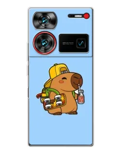 Чехол для ZTE Nubia Z60 Ultra с картинкой «Капибара на скейте» Чехол для ZTE Nubia Z60 Ultra с картинкой «Капибара на скейте»