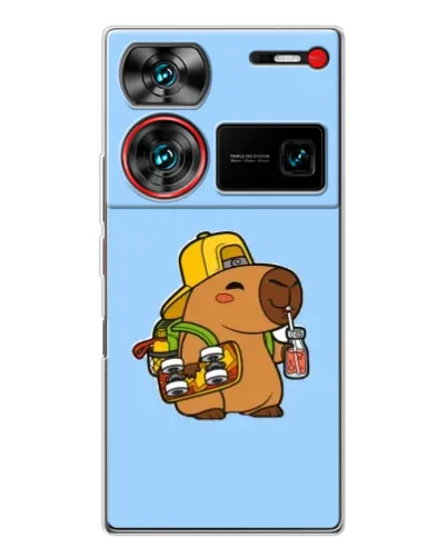 Чехол для ZTE Nubia Z60 Ultra с картинкой «Капибара на скейте»