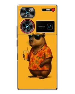 Чехол для ZTE Nubia Z60 Ultra с картинкой «Капибара на отдыхе» Чехол для ZTE Nubia Z60 Ultra с картинкой «Капибара на отдыхе»
