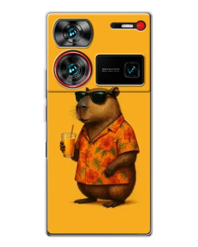 Чехол для ZTE Nubia Z60 Ultra с картинкой «Капибара на отдыхе»