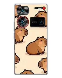 Чехол для ZTE Nubia Z60 Ultra с картинкой «Паттерн милых капибар» Чехол для ZTE Nubia Z60 Ultra с картинкой «Паттерн милых капибар»