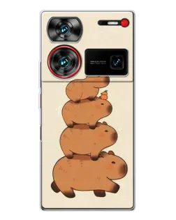 Чехол для ZTE Nubia Z60 Ultra с картинкой «Башня из капибар» Чехол для ZTE Nubia Z60 Ultra с картинкой «Башня из капибар»