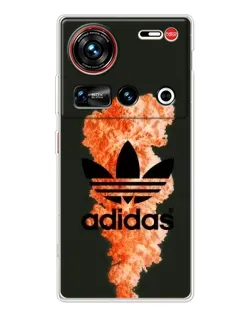 Чехол для ZTE Nubia Z70 Ultra с картинкой «Оранжевый дым Adidas» Чехол для ZTE Nubia Z70 Ultra с картинкой «Оранжевый дым Adidas»