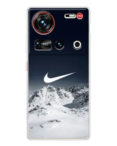 Чехол для ZTE Nubia Z70 Ultra с картинкой «Nike — зимние горы» Чехол для ZTE Nubia Z70 Ultra с картинкой «Nike — зимние горы»