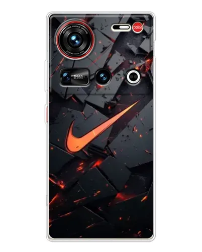 Чехол для ZTE Nubia Z70 Ultra с картинкой «Nike — эффект разломов» Чехол для ZTE Nubia Z70 Ultra с картинкой «Nike — эффект разломов»