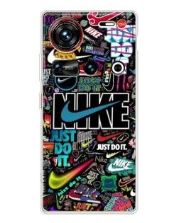 Чехол для ZTE Nubia Z70 Ultra с картинкой «Яркий коллаж Nike»