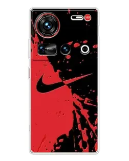 Чехол для ZTE Nubia Z70 Ultra с картинкой «Красные брызги Nike»