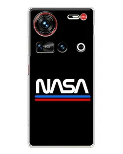 Чехол для ZTE Nubia Z70 Ultra с картинкой «NASA — классика Red Blue» Чехол для ZTE Nubia Z70 Ultra с картинкой «NASA — классика Red Blue»