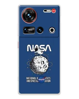 Чехол для ZTE Nubia Z70 Ultra с картинкой «NASA — лунная миссия» Чехол для ZTE Nubia Z70 Ultra с картинкой «NASA — лунная миссия»