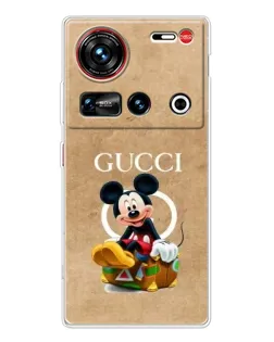 Чехол для ZTE Nubia Z70 Ultra с картинкой «Микки Маус Gucci — крафт»