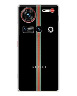 Чехол для ZTE Nubia Z70 Ultra с картинкой «Gucci — строгая линия»