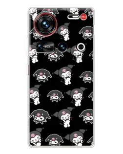 Чехол для ZTE Nubia Z70 Ultra с картинкой «Черный паттерн Kuromi» Чехол для ZTE Nubia Z70 Ultra с картинкой «Черный паттерн Kuromi»