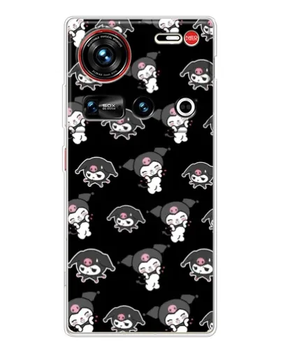 Чехол для ZTE Nubia Z70 Ultra с картинкой «Черный паттерн Kuromi» Чехол для ZTE Nubia Z70 Ultra с картинкой «Черный паттерн Kuromi»