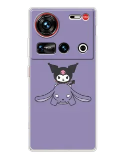 Чехол для ZTE Nubia Z70 Ultra с картинкой «Kuromi на лиловом фоне» Чехол для ZTE Nubia Z70 Ultra с картинкой «Kuromi на лиловом фоне»