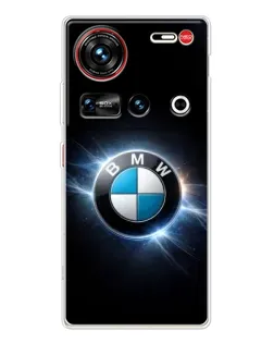 Чехол для ZTE Nubia Z70 Ultra с картинкой «BMW — неоновое сияние»
