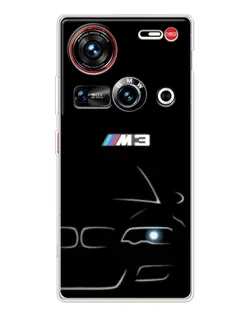 Чехол для ZTE Nubia Z70 Ultra с картинкой «Минималистичный принт BMW M3» Чехол для ZTE Nubia Z70 Ultra с картинкой «Минималистичный принт BMW M3»