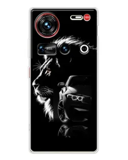 Чехол для ZTE Nubia Z70 Ultra с картинкой «BMW и лев» Чехол для ZTE Nubia Z70 Ultra с картинкой «BMW и лев»
