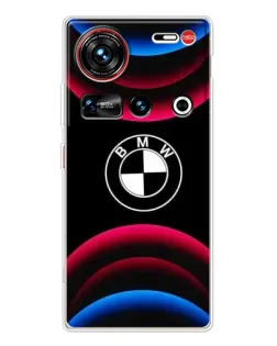 Чехол для ZTE Nubia Z70 Ultra с картинкой «Логотип BMW и неоновые дуги» Чехол для ZTE Nubia Z70 Ultra с картинкой «Логотип BMW и неоновые дуги»