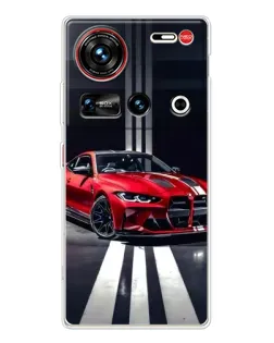 Чехол для ZTE Nubia Z70 Ultra с картинкой «Красная BMW на дороге» Чехол для ZTE Nubia Z70 Ultra с картинкой «Красная BMW на дороге»