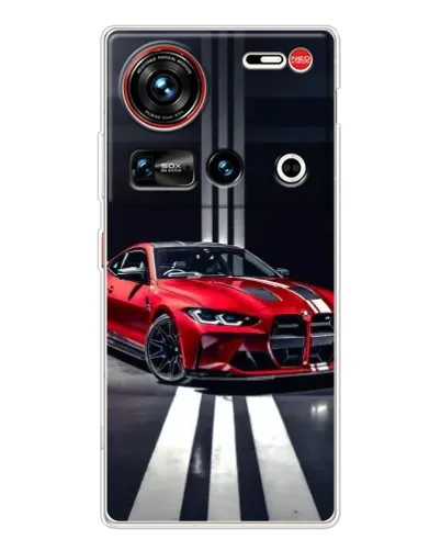 Чехол для ZTE Nubia Z70 Ultra с картинкой «Красная BMW на дороге» Чехол для ZTE Nubia Z70 Ultra с картинкой «Красная BMW на дороге»