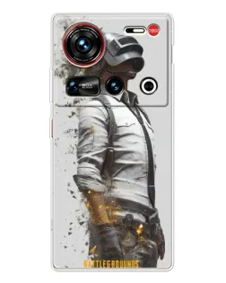 Чехол для ZTE Nubia Z70 Ultra с картинкой «PUBG — боец в пыли»