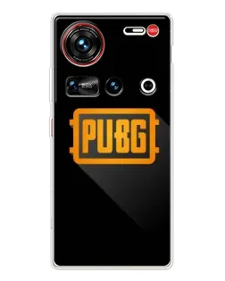 Чехол для ZTE Nubia Z70 Ultra с картинкой «PUBG — рамка лого»