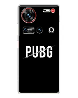 Чехол для ZTE Nubia Z70 Ultra с картинкой «PUBG — белый логотип»