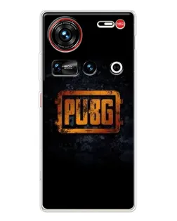 Чехол для ZTE Nubia Z70 Ultra с картинкой «PUBG — золотой логотип»