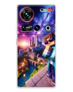 Чехол для ZTE Nubia Z70 Ultra с картинкой «Стив и космос» Чехол для ZTE Nubia Z70 Ultra с картинкой «Стив и космос»