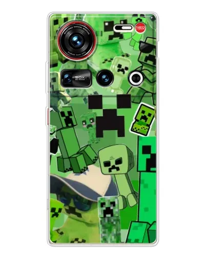 Чехол для ZTE Nubia Z70 Ultra с картинкой «Криперы Minecraft»