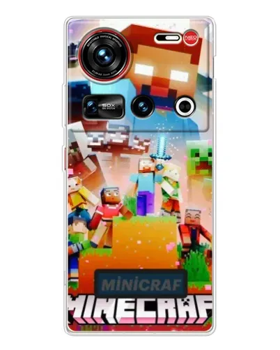 Чехол для ZTE Nubia Z70 Ultra с картинкой «Minecraft герои игры»