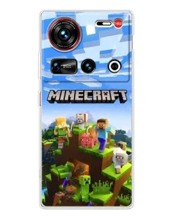 Чехол для ZTE Nubia Z70 Ultra с картинкой «Minecraft классический мир» Чехол для ZTE Nubia Z70 Ultra с картинкой «Minecraft классический мир»